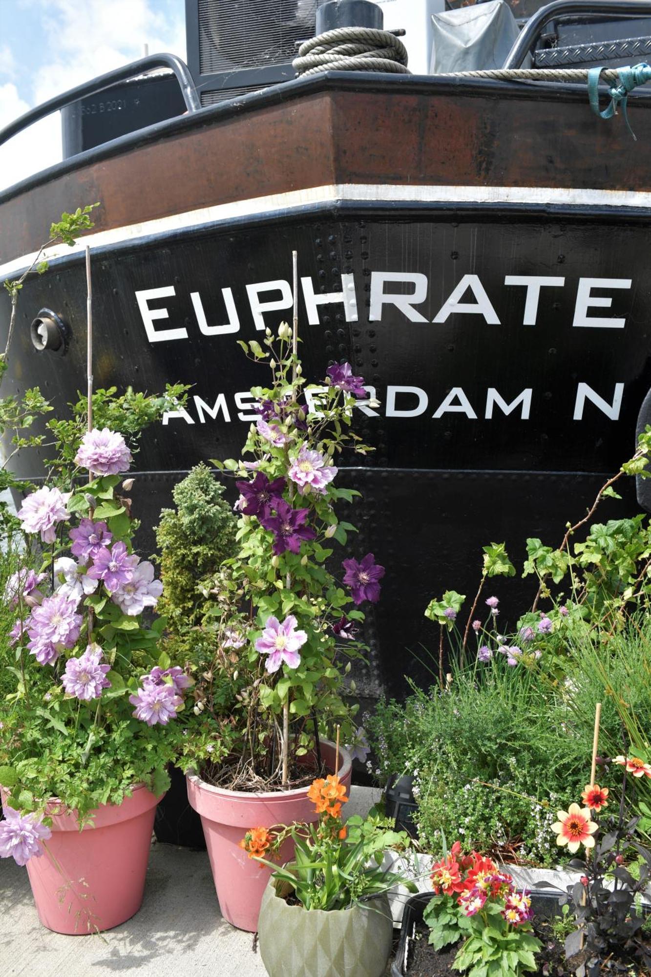 Wheelhouse Euphrate Houseboat Bed & Breakfast Diemerbrug Eksteriør bilde